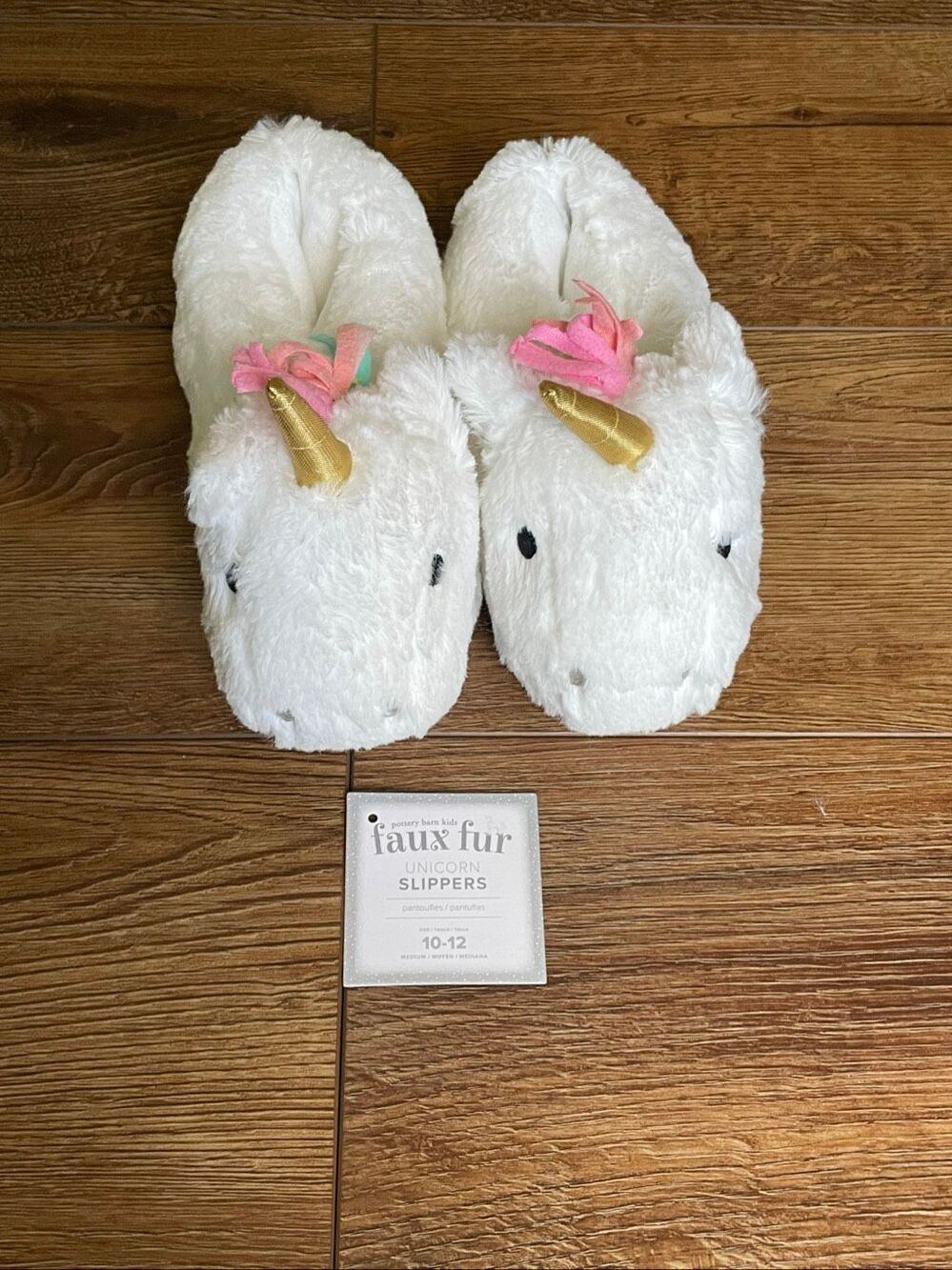 NEW Pottery Barn Kids Unicorn Slippers Med 10-12